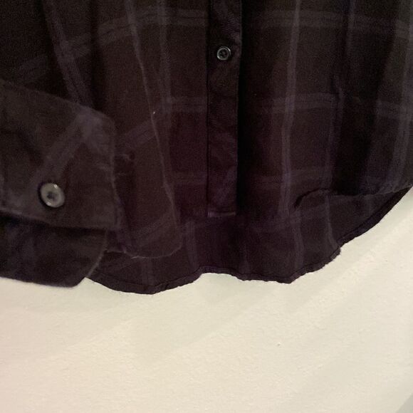 Rails sz XS black plaid long sleeve button up super soft - Picture 4 of 5